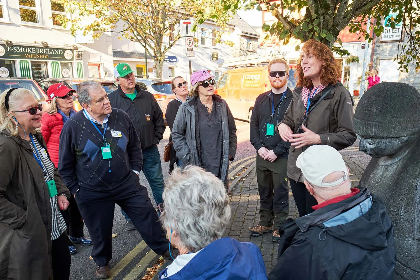 Jane with tour group